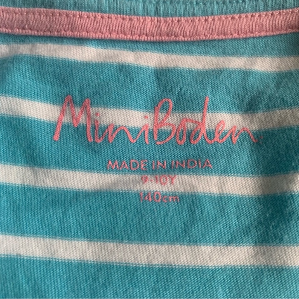 Mini Boden Striped Tunic/Dress with Ice Cream Appliqué Pockets Size 9/10 - Picture 5 of 6